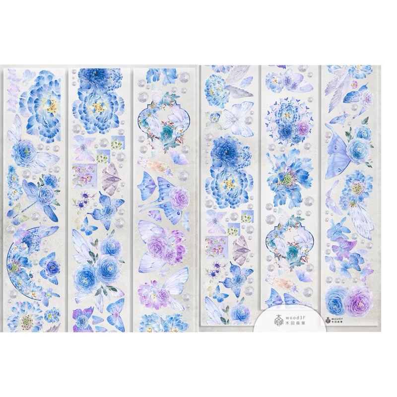 【分裝】木田森果wood3f《布榮黑/初果系列/琉璃蝶/婓虹蝶/藏紅花/銀朱花色/薔薇秘密/心動》PET膠帶-規格圖1