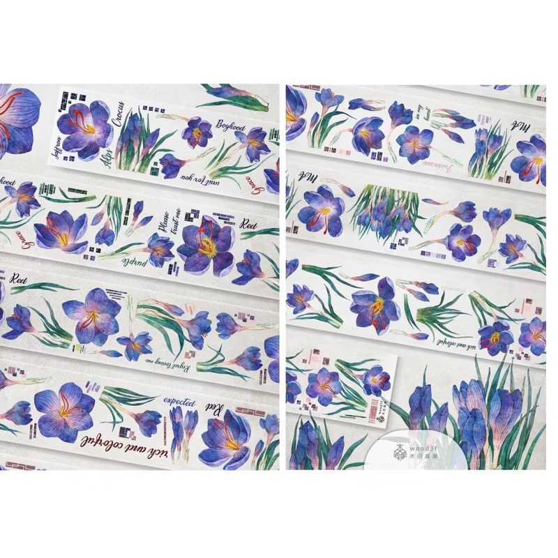 【分裝】木田森果wood3f《布榮黑/初果系列/琉璃蝶/婓虹蝶/藏紅花/銀朱花色/薔薇秘密/心動》PET膠帶-規格圖1