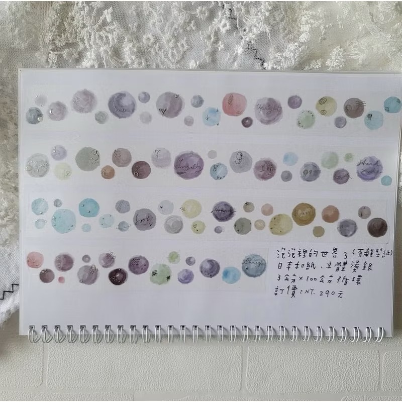 【分裝】仙女丸《泡泡裡的世界/花之卷/花之卷特別版/知秋/標籤》和紙 PET膠帶-規格圖9