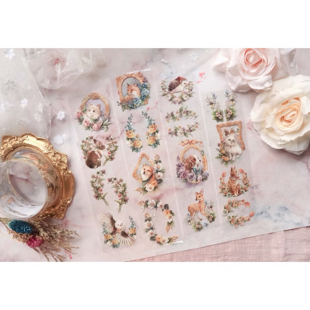 【分裝】Maruco小畫室《新品：小山雀的昭和日常/小企鵝書店/兔兔甜點小屋》和紙 PET膠帶-規格圖1