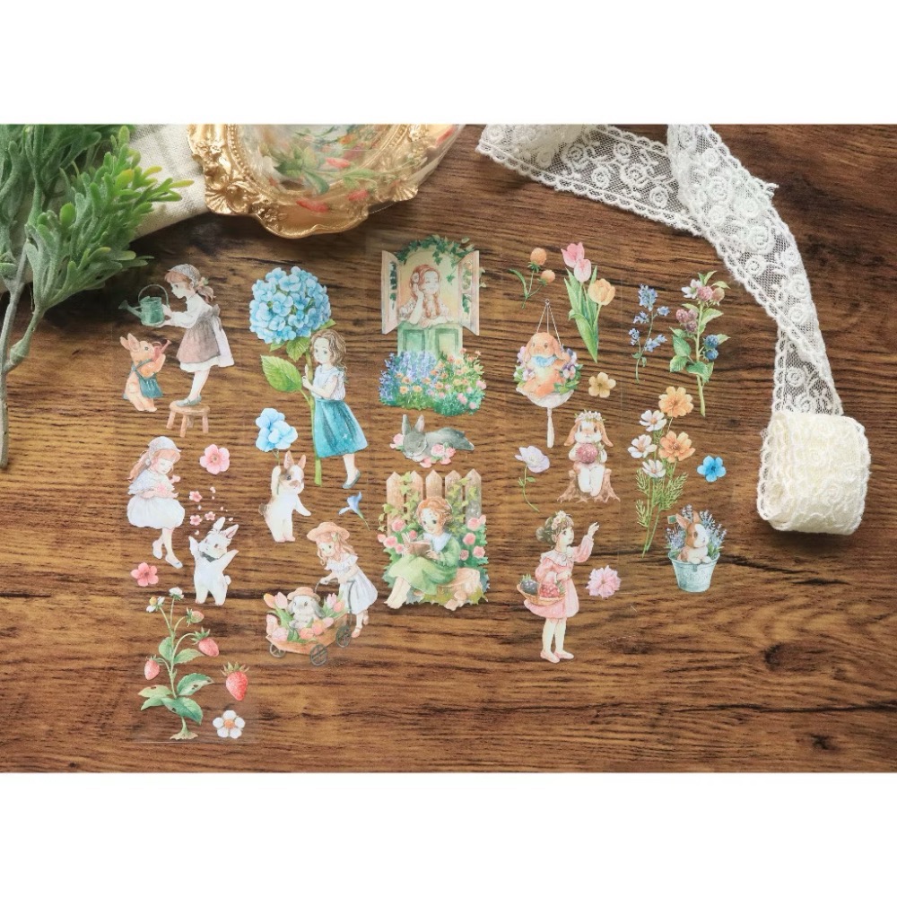 【分裝】Maruco小畫室《新品：小山雀的昭和日常/小企鵝書店/兔兔甜點小屋》和紙 PET膠帶-規格圖1