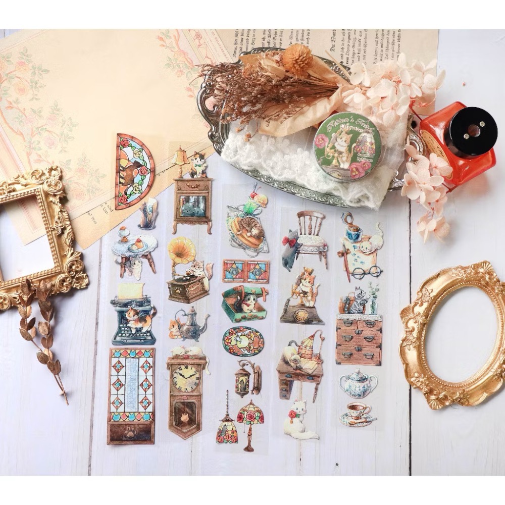 【分裝】Maruco小畫室《新品：小山雀的昭和日常/小企鵝書店/兔兔甜點小屋》和紙 PET膠帶-規格圖1