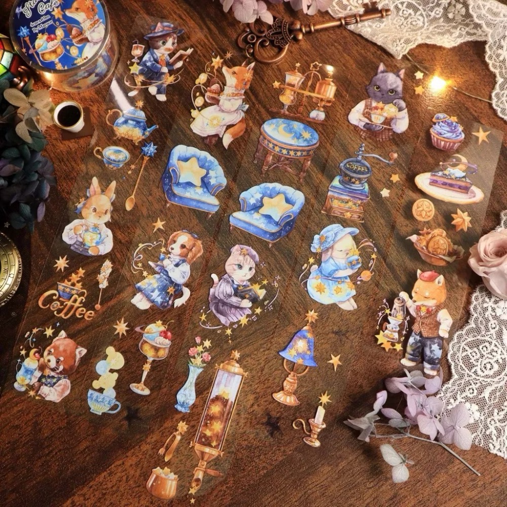 【分裝】Maruco小畫室《新品：小山雀的昭和日常/小企鵝書店/兔兔甜點小屋》和紙 PET膠帶-規格圖1