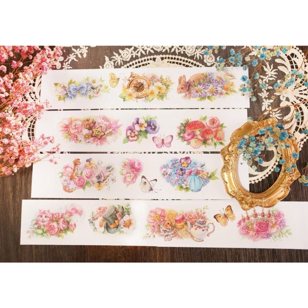 【分裝】Maruco小畫室《新品：小山雀的昭和日常/小企鵝書店/兔兔甜點小屋》和紙 PET膠帶-規格圖1