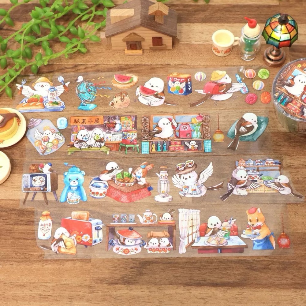 小山雀的昭和日常（4x80cm）亮P