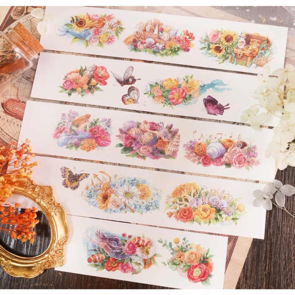 【分裝】Maruco小畫室《新品：小山雀的昭和日常/小企鵝書店/兔兔甜點小屋》和紙 PET膠帶-規格圖1