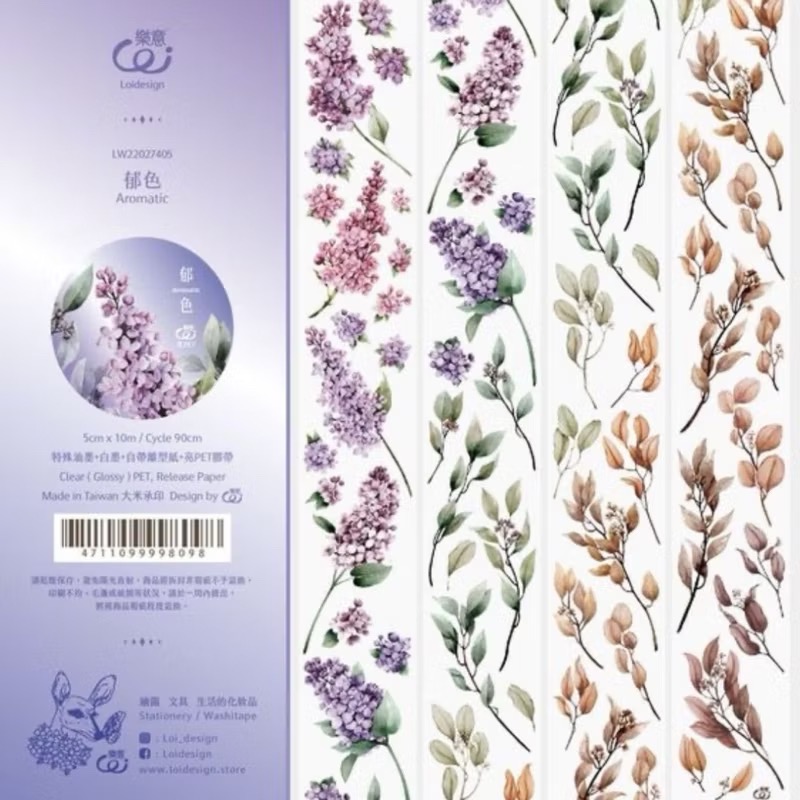 【分裝】樂意5cm亮面PET膠帶《瓶子/採集美好/星野/山野/日野/大貓咪/出差少女/偷閒少女/帶電少女/珠綴/彩系》-規格圖2