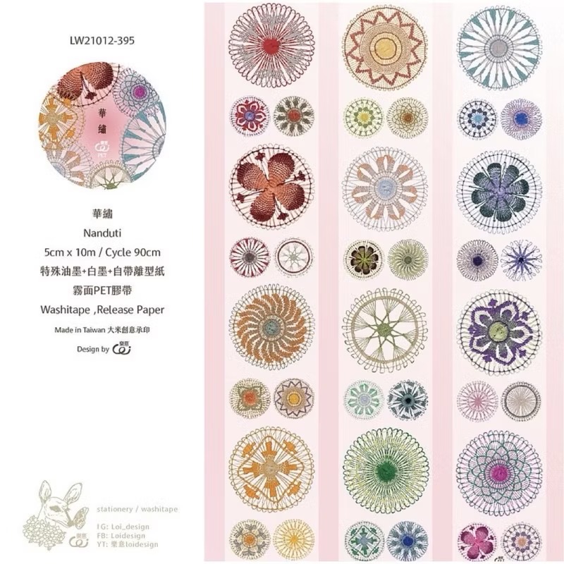 【分裝】樂意5cm霧面PET膠帶《繾色/古色/燬花/璃花/凝香/幽香/襯色/喵喵/中二貓/My dear/石膏像》-規格圖1