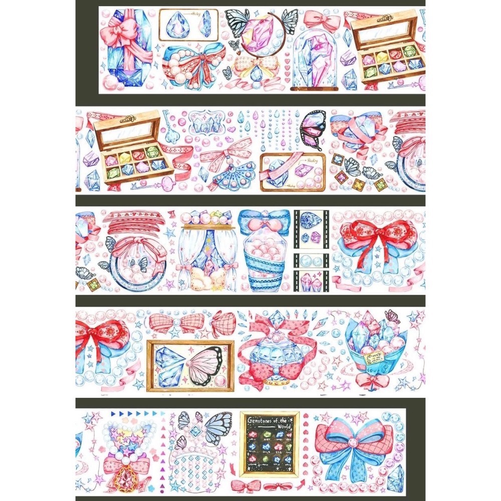 【分裝】BTY & 492試驗田聯名出品《寶石禮物》PET膠帶-細節圖2