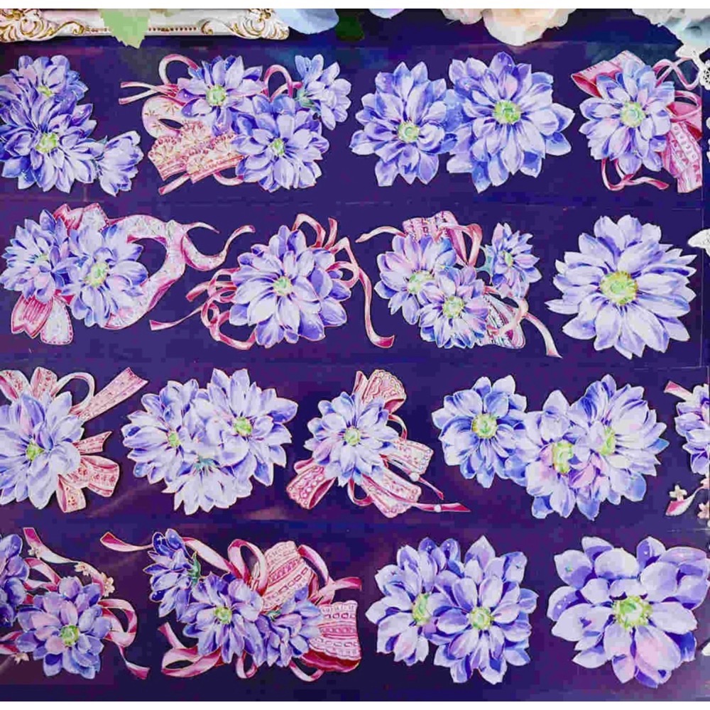 【分裝】Curily Studio《蝶之韻/粉蝶花/百日葵/來一杯花花呀/極光雛菊/曉夢蝶/星夢花嫁》PET膠帶-細節圖5