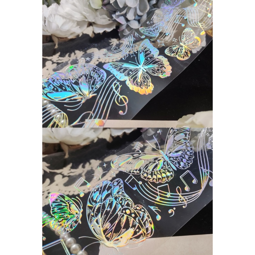 【分裝】Curily Studio《錦繡盛夏/春花未眠/女僕咖啡館/蝶之韻/來一杯花花呀/極光雛菊/曉夢蝶》PET膠帶-細節圖2