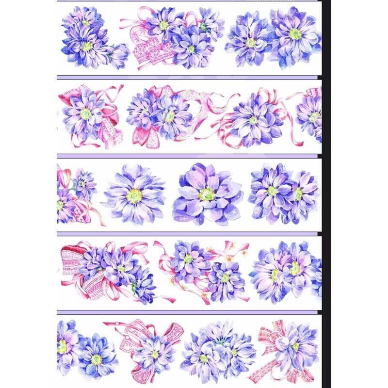 【分裝】Curily Studio《蝶之韻/粉蝶花/百日葵/來一杯花花呀/極光雛菊/曉夢蝶/星夢花嫁》PET膠帶-規格圖7