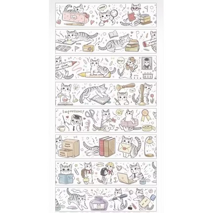 【分裝】E厘米《涼夏精靈/苜蓿夏夢/霜藍梔語/魔女晚安/雙子小咔布/紅袖讚禮/靈澤童謠/白燭熒火/秘境海域》PET膠帶-規格圖1