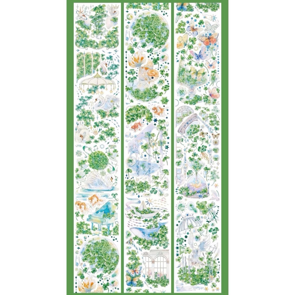 【分裝】E厘米《苜蓿夏夢/霜藍梔語/魔女晚安/雙子小咔布/紅袖讚禮/靈澤童謠/白燭熒火/秘境海域》PET膠帶-規格圖1