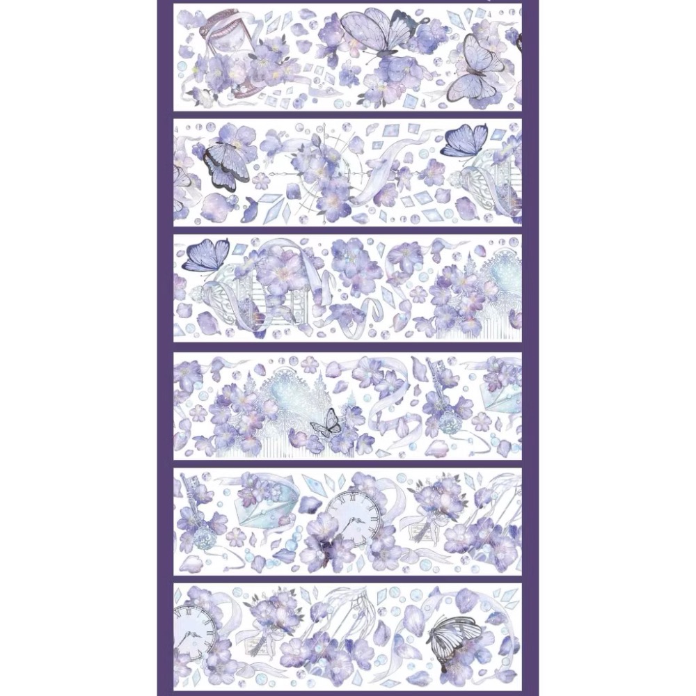 【分裝】E厘米《涼夏精靈/苜蓿夏夢/霜藍梔語/魔女晚安/雙子小咔布/紅袖讚禮/靈澤童謠/白燭熒火/秘境海域》PET膠帶-規格圖1