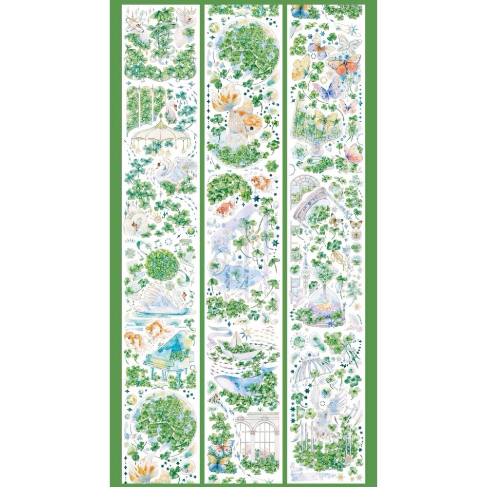 【分裝】E厘米《涼夏精靈/苜蓿夏夢/霜藍梔語/魔女晚安/雙子小咔布/紅袖讚禮/靈澤童謠/白燭熒火/秘境海域》PET膠帶-規格圖1