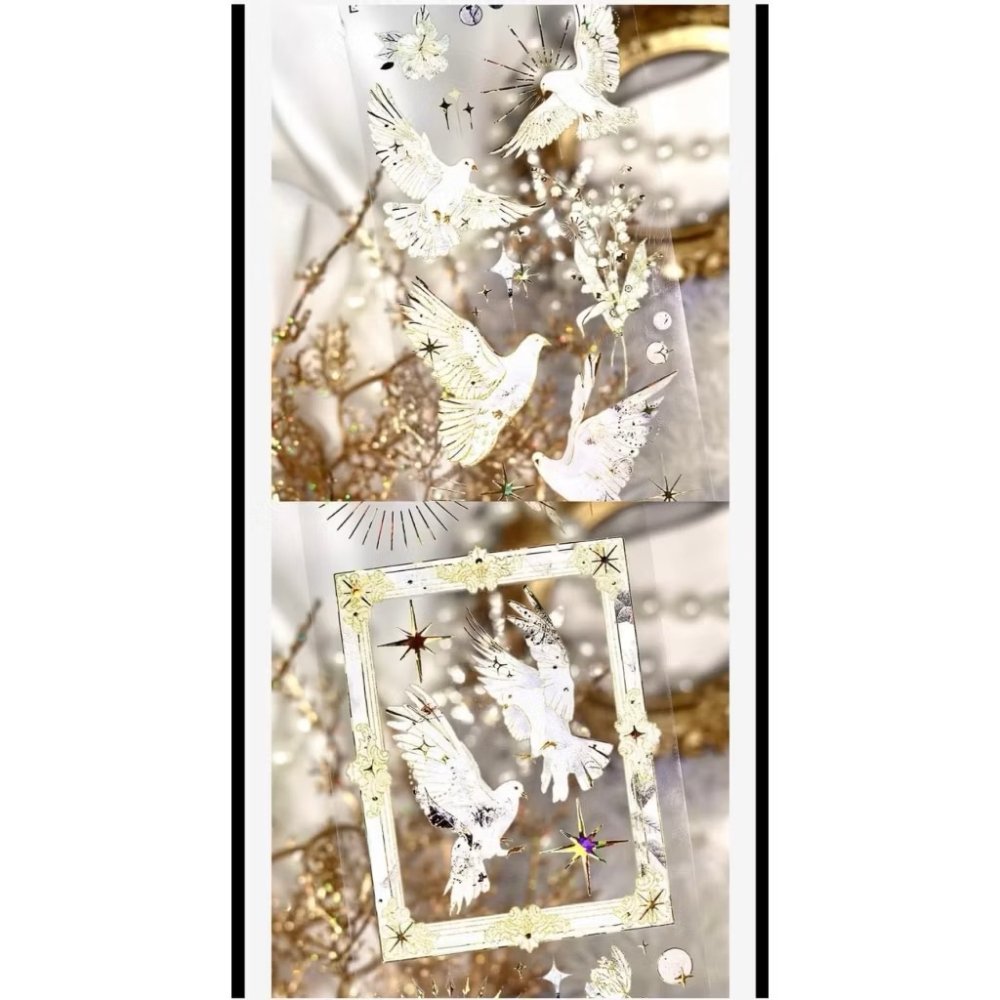 【分裝】MENU手帳規劃局《浮光泡影/嫣然泡影/往事/拂白抱紅/皎皎澄盈/莓煩惱/聖鴿逐星/聖樂之殿/寄柔思》PET膠帶-細節圖2