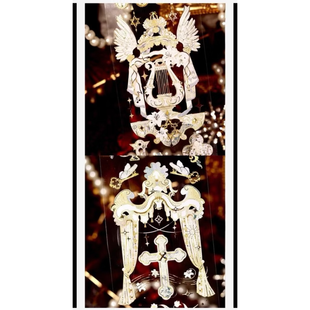 【分裝】MENU手帳規劃局《浮光泡影/嫣然泡影/往事/拂白抱紅/皎皎澄盈/莓煩惱/聖鴿逐星/聖樂之殿/寄柔思》PET膠帶-細節圖3