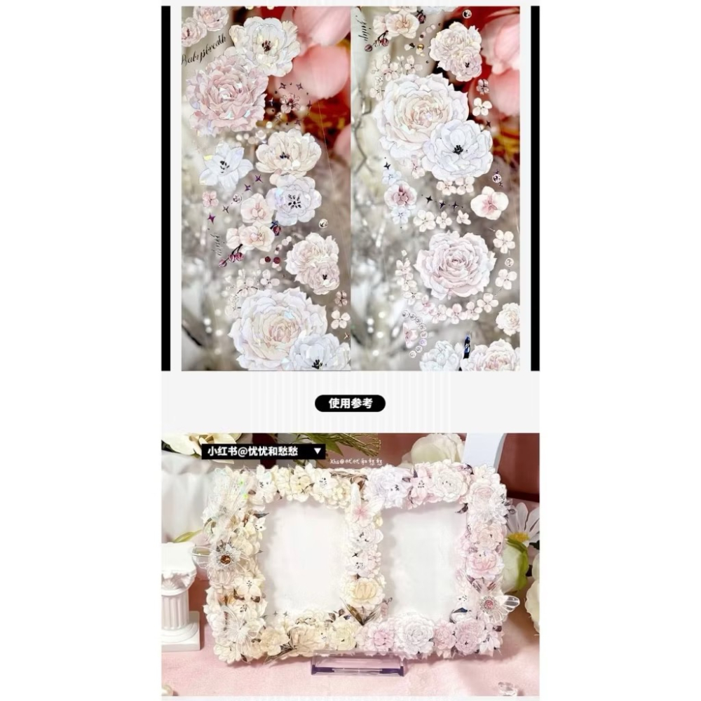 【分裝】MENU手帳規劃局《浮光泡影/嫣然泡影/往事/拂白抱紅/皎皎澄盈/莓煩惱/聖鴿逐星/聖樂之殿/寄柔思》PET膠帶-細節圖4