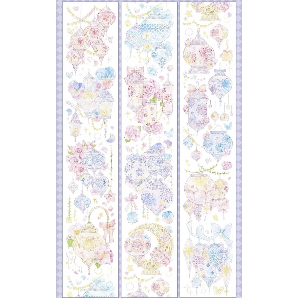 【分裝】MENU手帳規劃局《浮光泡影/嫣然泡影/往事/拂白抱紅/皎皎澄盈/莓煩惱/聖鴿逐星/聖樂之殿/寄柔思》PET膠帶-規格圖5