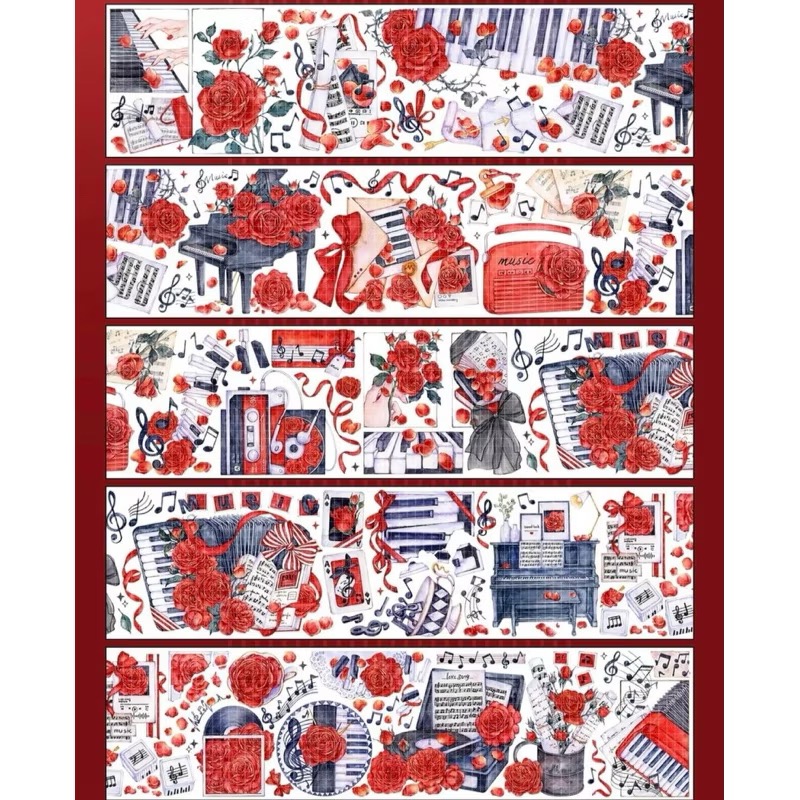 【分裝】MENU手帳規劃局《浮光泡影/嫣然泡影/往事/拂白抱紅/皎皎澄盈/莓煩惱/聖鴿逐星/聖樂之殿/寄柔思》PET膠帶-規格圖5