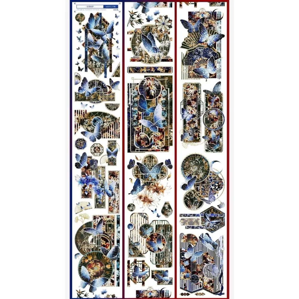 【分裝】MENU手帳規劃局《浮光泡影/嫣然泡影/往事/拂白抱紅/皎皎澄盈/莓煩惱/聖鴿逐星/聖樂之殿/寄柔思》PET膠帶-規格圖5