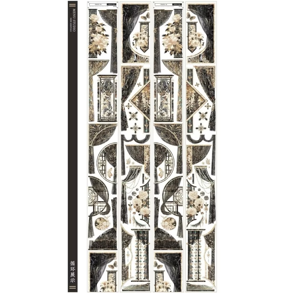 【分裝】MENU手帳規劃局《浮光泡影/嫣然泡影/往事/拂白抱紅/皎皎澄盈/莓煩惱/聖鴿逐星/聖樂之殿/寄柔思》PET膠帶-規格圖5