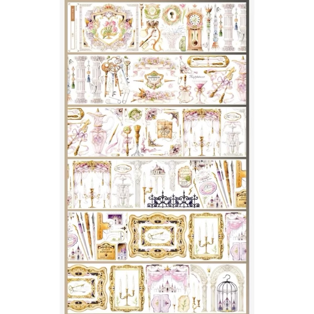 【分裝】MENU手帳規劃局《浮光泡影/嫣然泡影/往事/拂白抱紅/皎皎澄盈/莓煩惱/聖鴿逐星/聖樂之殿/寄柔思》PET膠帶-規格圖5