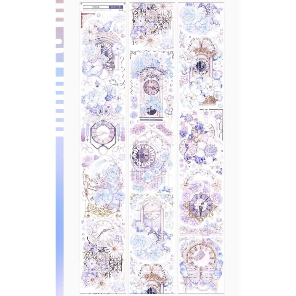 【分裝】MENU手帳規劃局《浮光泡影/嫣然泡影/往事/拂白抱紅/皎皎澄盈/莓煩惱/聖鴿逐星/聖樂之殿/寄柔思》PET膠帶-規格圖5