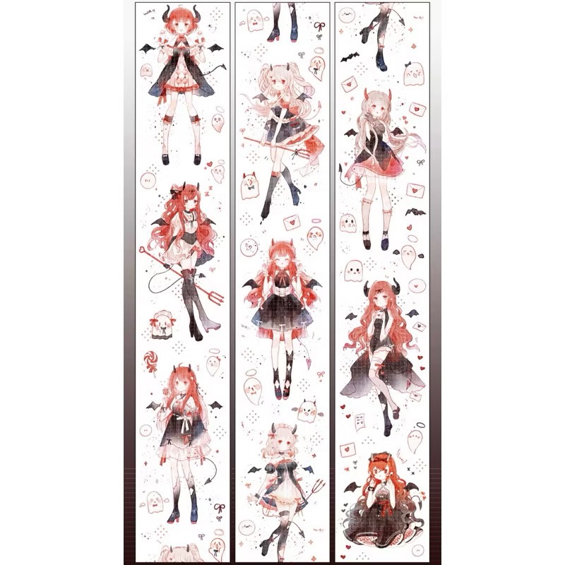 【分裝】MENU手帳規劃局 x 么么零手帳工作室《紫芸/小惡魔》PET膠帶-規格圖1