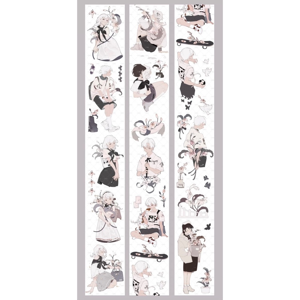 【分裝】MOODTAPE《仙野小徑/綠野迷蹤/香野百合/浮野書屋》PET膠帶-細節圖6