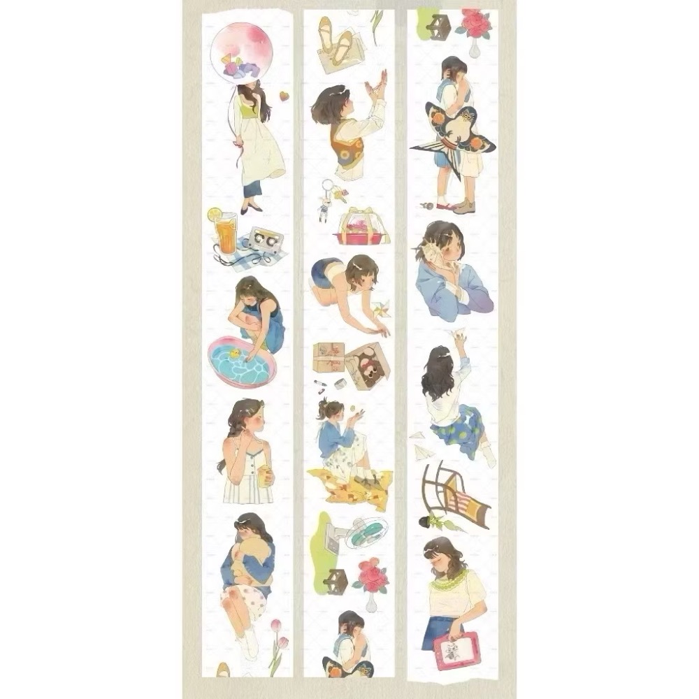 【分裝】MOODTAPE A《Travel Movie/完美一週/手帳裡的小時光/甜心麵包屋/躲貓貓》PET膠帶-規格圖2