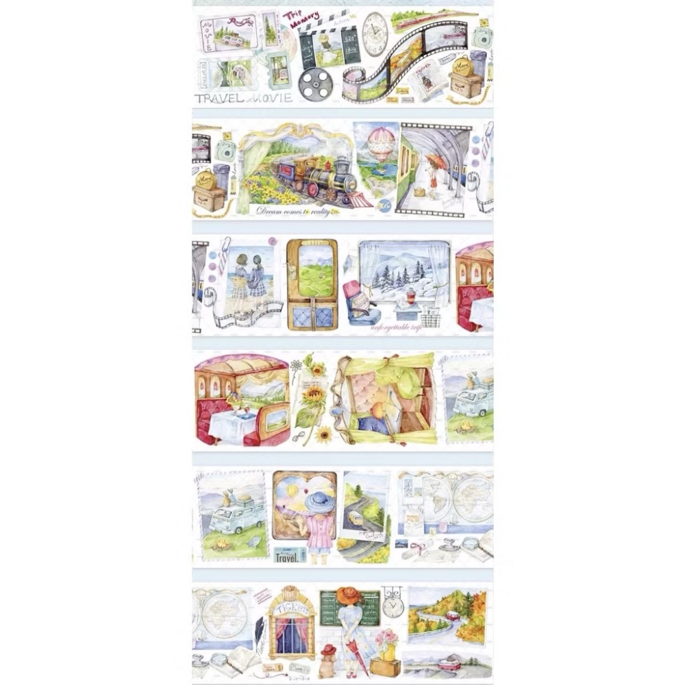 【分裝】MOODTAPE A《Travel Movie/完美一週/手帳裡的小時光/甜心麵包屋/躲貓貓》PET膠帶-規格圖2