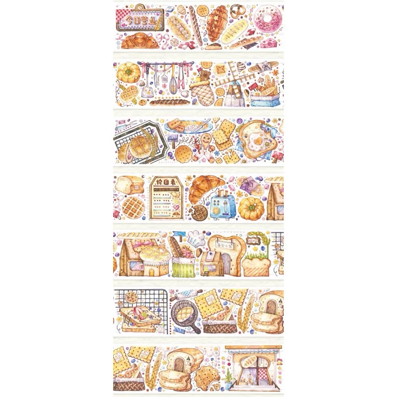 【分裝】MOODTAPE A《Travel Movie/完美一週/手帳裡的小時光/甜心麵包屋/躲貓貓》PET膠帶-規格圖2