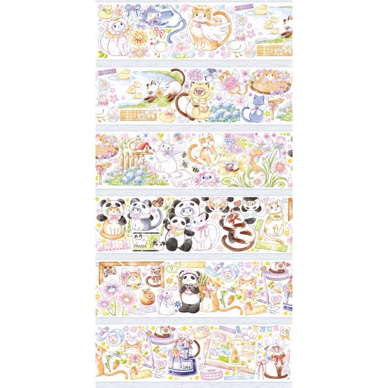 【分裝】MOODTAPE A《Travel Movie/完美一週/手帳裡的小時光/甜心麵包屋/躲貓貓》PET膠帶-規格圖2