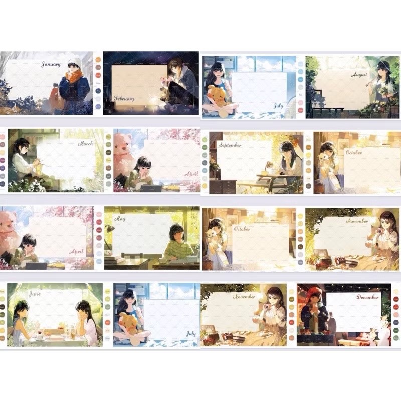 【分裝】MOODTAPE B《午夜迷樂/工作一刻/城市天空之上/春欲乘風歸去/夢中馬戲團/伊莎貝拉/橘子糖》PET膠帶-規格圖2