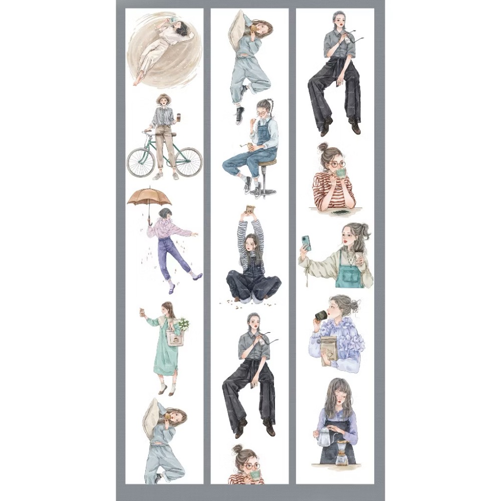 【分裝】MOODTAPE B《午夜迷樂/工作一刻/城市天空之上/春欲乘風歸去/夢中馬戲團/伊莎貝拉/橘子糖》PET膠帶-規格圖2