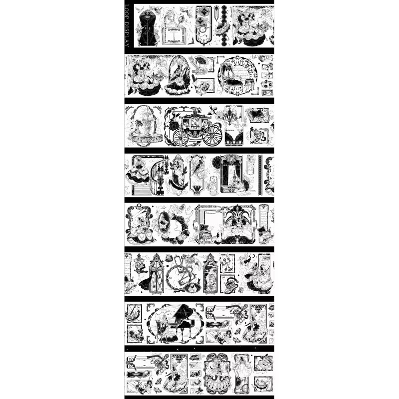 【分裝】MOODTAPE B《午夜迷樂/工作一刻/城市天空之上/春欲乘風歸去/夢中馬戲團/伊莎貝拉/橘子糖》PET膠帶-規格圖2