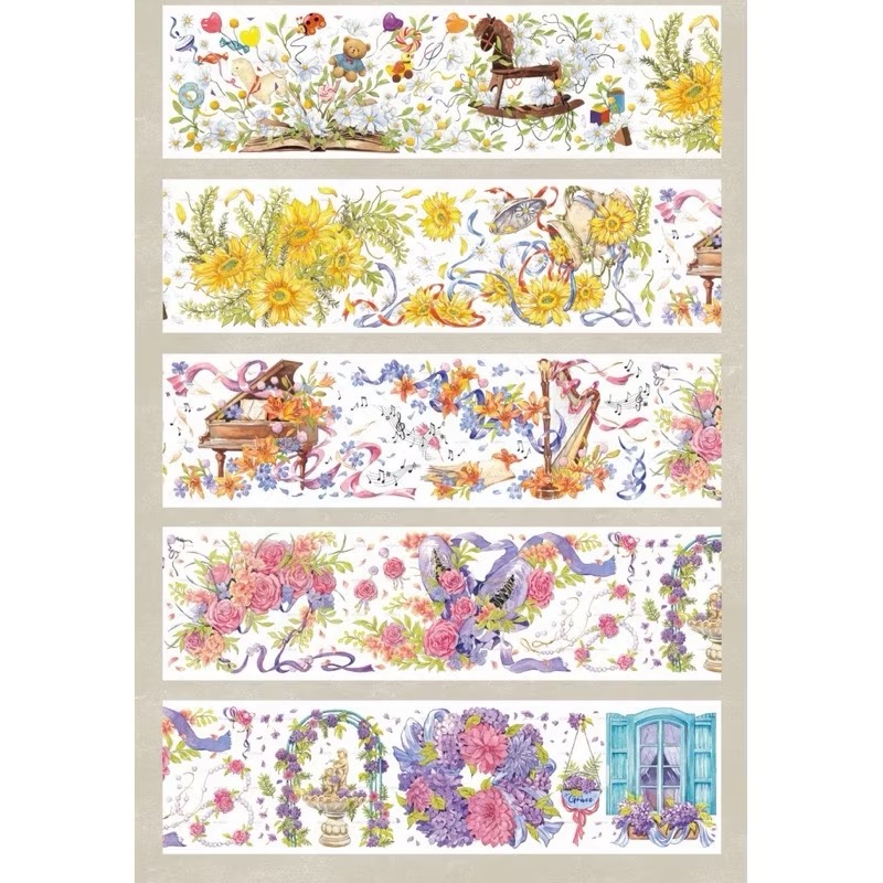 【分裝】MOODTAPE B《午夜迷樂/工作一刻/城市天空之上/春欲乘風歸去/夢中馬戲團/伊莎貝拉/橘子糖》PET膠帶-規格圖2