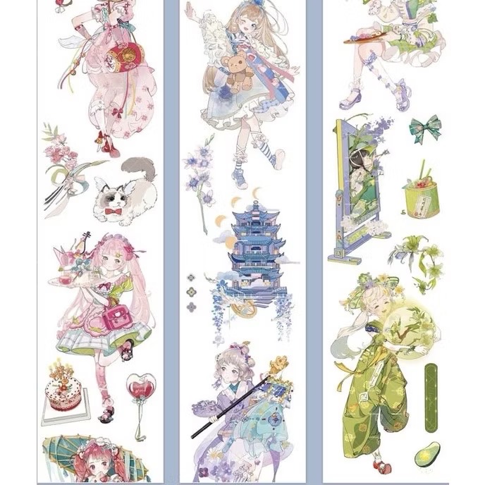 【分裝】MOODTAPE B《午夜迷樂/工作一刻/城市天空之上/春欲乘風歸去/夢中馬戲團/伊莎貝拉/橘子糖》PET膠帶-規格圖2