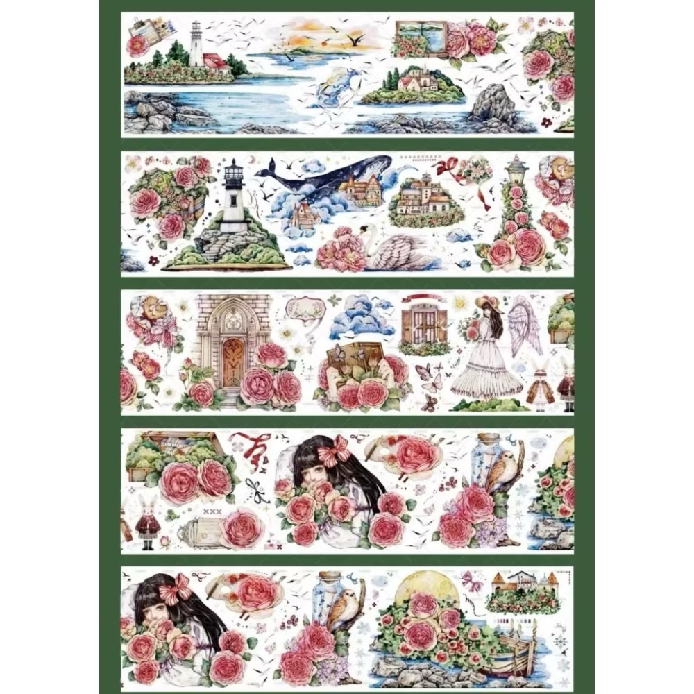 【分裝】MOODTAPE B《午夜迷樂/工作一刻/城市天空之上/春欲乘風歸去/夢中馬戲團/伊莎貝拉/橘子糖》PET膠帶-規格圖2