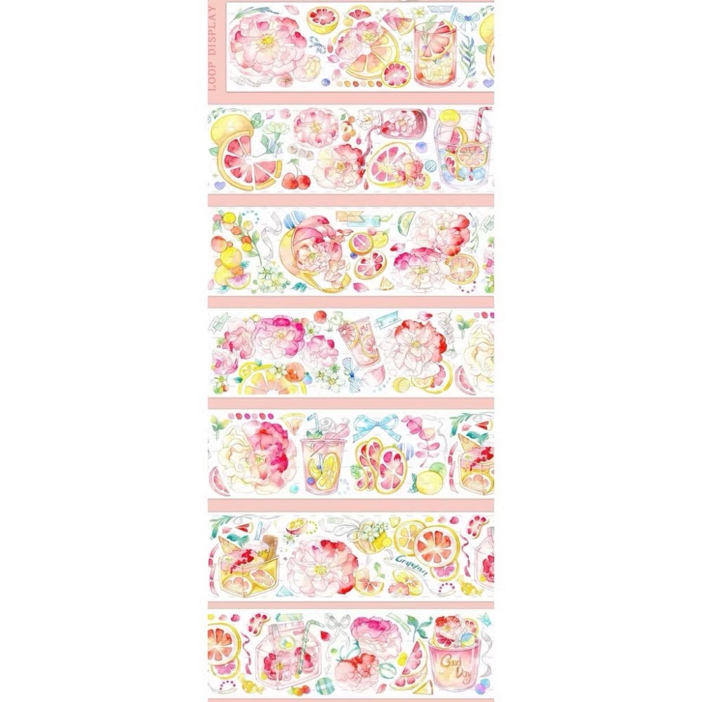 【分裝】MOODTAPE B《午夜迷樂/工作一刻/城市天空之上/春欲乘風歸去/夢中馬戲團/伊莎貝拉/橘子糖》PET膠帶-規格圖2