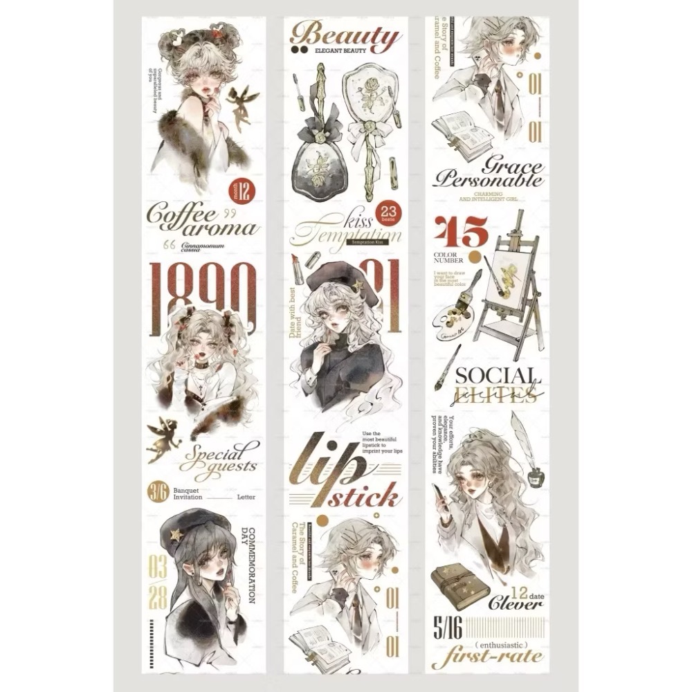 【分裝】MOODTAPE B《午夜迷樂/工作一刻/城市天空之上/春欲乘風歸去/夢中馬戲團/伊莎貝拉/橘子糖》PET膠帶-規格圖2