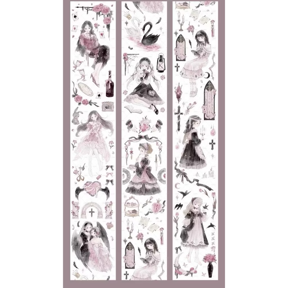 【分裝】MOODTAPE B《午夜迷樂/工作一刻/城市天空之上/春欲乘風歸去/夢中馬戲團/伊莎貝拉/橘子糖》PET膠帶-規格圖2