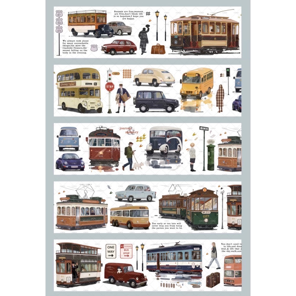 【分裝】MOODTAPE《生活攻略/街區及其居民/旅居日記/天才女友/午夜迷樂/工作一刻/城市天空之上》PET膠帶-細節圖3