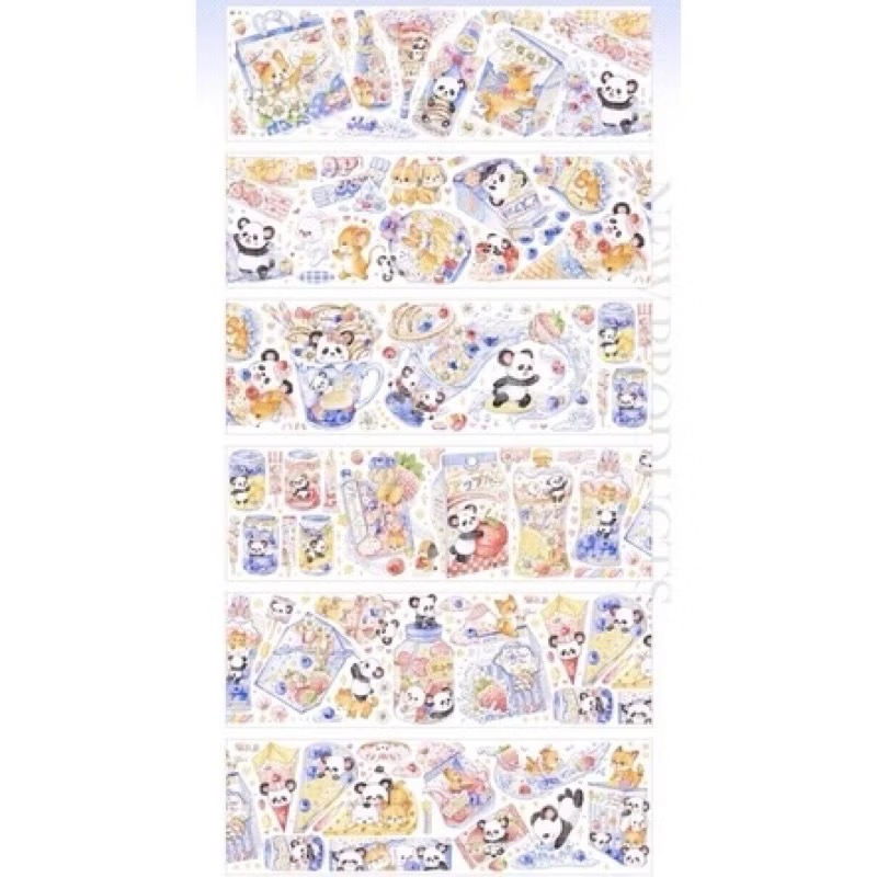 【分裝】Shine手帳工作室《玉指柔/繁花庭/星月襤/森羅園/楹夜狩/天鵝堡/冬蟲/春神/夏綠/秋憶》PET膠帶-規格圖1