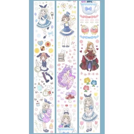 【分裝】Shine手帳工作室《玉指柔/繁花庭/星月襤/森羅園/楹夜狩/天鵝堡/冬蟲/春神/夏綠/秋憶》PET膠帶-規格圖1