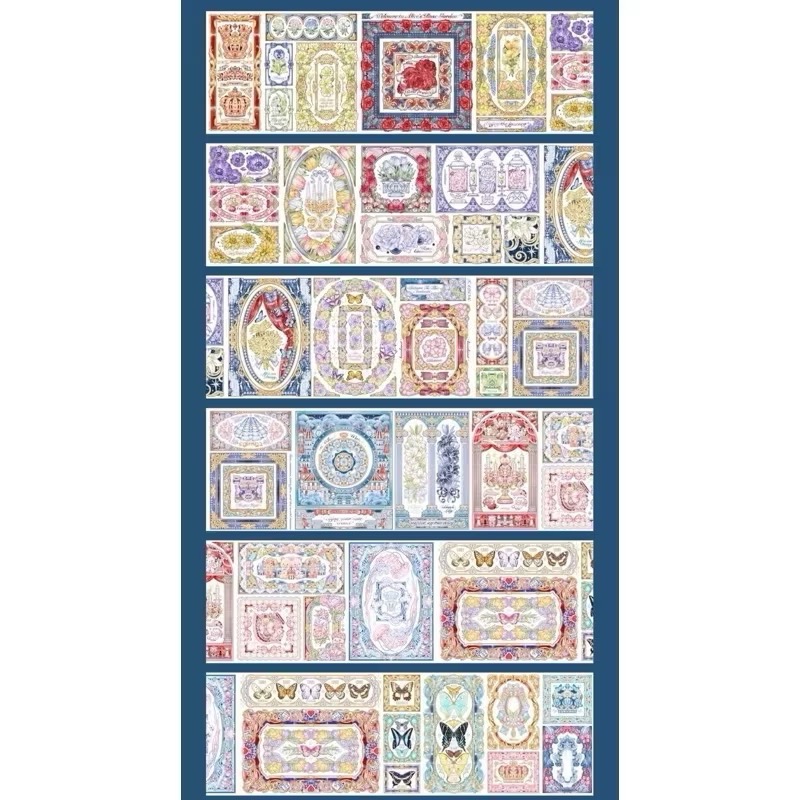 【分裝】Shine手帳工作室《玉指柔/繁花庭/星月襤/森羅園/楹夜狩/天鵝堡/冬蟲/春神/夏綠/秋憶》PET膠帶-規格圖1