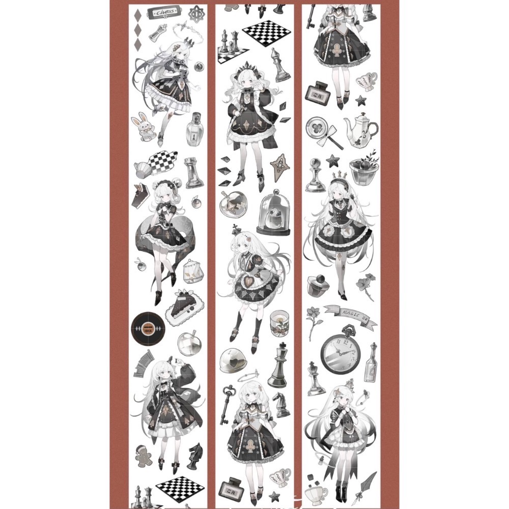 【分裝】Snowflake Studio《雲上頌歌/月華星沙/鍾庭倒影/菲林默片/蓮憶江南/月食蝶羽》PET膠帶-規格圖9