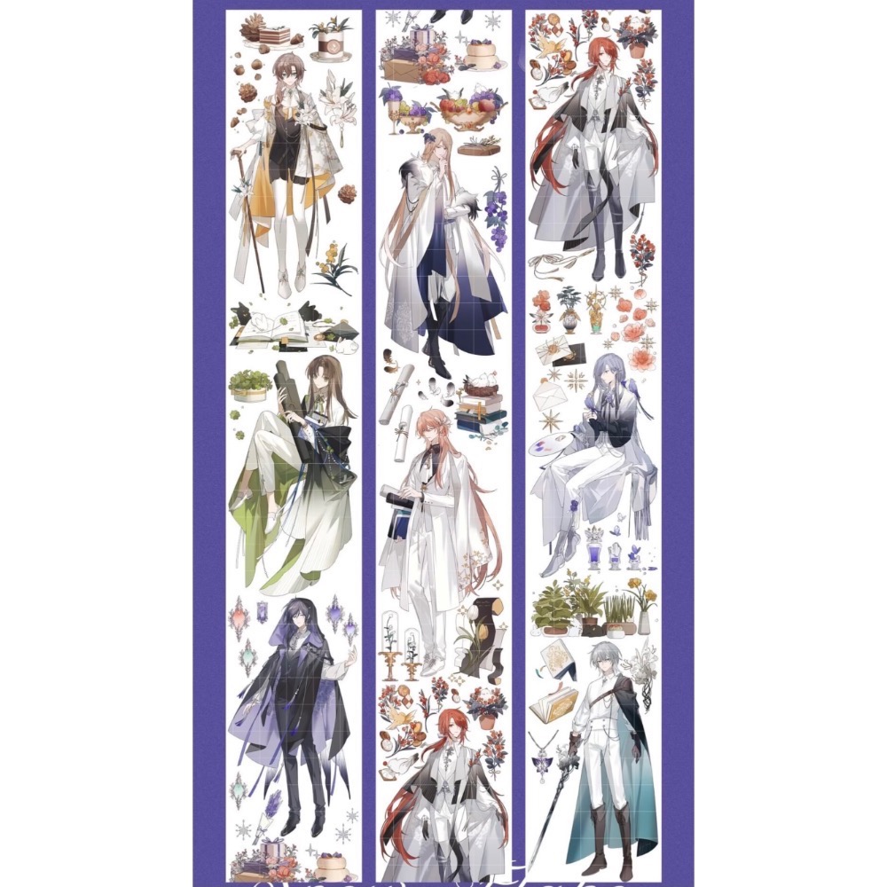 【分裝】Snowflake Studio《雲上頌歌/月華星沙/鍾庭倒影/菲林默片/蓮憶江南/月食蝶羽》PET膠帶-規格圖9